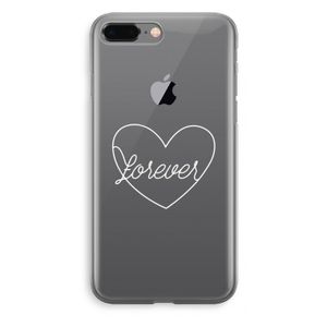 Forever heart pastel: iPhone 8 Plus Transparant Hoesje