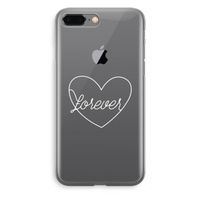 Forever heart pastel: iPhone 8 Plus Transparant Hoesje - thumbnail