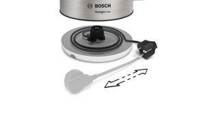 Bosch TWK4P440 waterkoker 1,7 l 2400 W Zwart, Roestvrijstaal