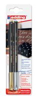 Fineliner edding 1200/2 1-3 mm mtl goud/zilver