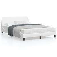 Bedframe met hoofdbord kunstleer wit 120x200 cm