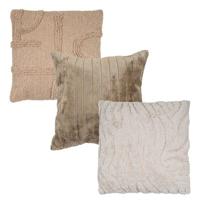 Home67 - Kussen Set van 3 - Joya Brown, Juul Green en Juna Beige