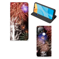 OPPO A15 Hippe Standcase Vuurwerk