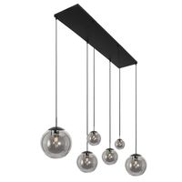 Steinhauer Hanglamp bollique L 120 cm B 25 cm 6 lichts 3499 zwart - thumbnail