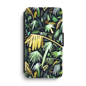 Tropical Palms Dark: iPhone XS Max Flip Hoesje