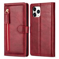 Samsung Galaxy S20 hoesje - Bookcase - Pasjeshouder - Portemonnee - Rits - Kunstleer - Rood