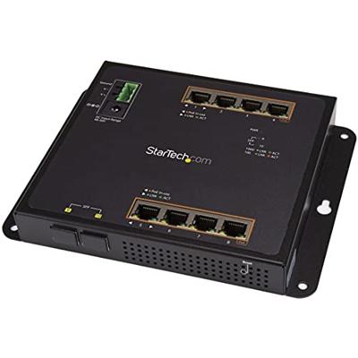 StarTech.com Industrial 8 Port Gigabit PoE+ Switch met 2 SFP MSA Slots - 30W - Robuuste GbE L2 Managed Switch - Rugged High Power Gigabit Ethernet Netwerk Switch IP-30/-40C tot +75C