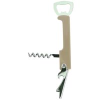 Excellent Houseware flesopener/kurkentrekker - kelnersmes - beige - 12 cm