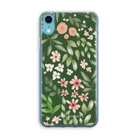 Botanical green sweet flower heaven: iPhone XR Transparant Hoesje