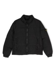 Stone Island Junior doudoune à patch logo - Noir