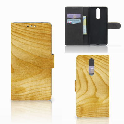 Nokia 8 Book Style Case Licht Hout Nokia 8 Book Style Case Licht Hout