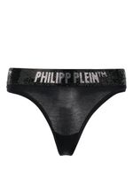 Philipp Plein string à logo strassé - Noir - thumbnail