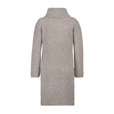 Claudia Sträter jurk met kabel van wol en alpaca taupe Claudia Sträter jurk met kabel van wol en alpaca taupe