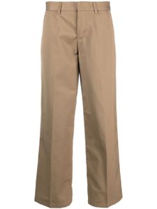 Carhartt WIP pantalon droit W' Omaha à plis marqués - Marron