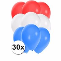 30x Ballonnen in Nederlandse kleuren