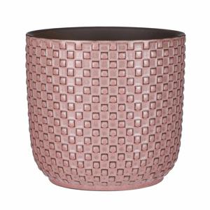 Mica Decorations Plantenpot - keramiek - roze - 17 x 16 cm