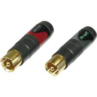 Neutrik NF2CB2 Cinch-connector Stekker, recht Aantal polen: 2 Zwart, Rood 2 stuk(s) - thumbnail