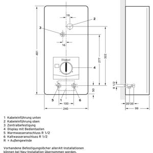 Vaillant VED E 27/8 VED E 27/8 Doorstroomboiler A (A+ - F) 27 kW