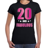 20 and fabulous verjaardag kado shirt / kleding 20 jaar zwart voor dames 2XL  -