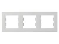 Schneider Electric Asfora EPH5800321D 3-voudig frame voor stopcontacten en schakelaars, horizontaal, wit