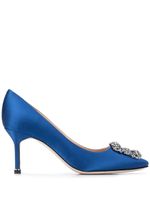 Manolo Blahnik escarpins Hangisi 70mm à ornements - Bleu - thumbnail