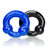 Oxballs Ultraballs - 2-pack Nodule Pressure Cockrings - Black / Police Blue - thumbnail