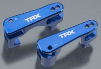 Caster blocks (c-hubs), aluminum, left & right (blue-anodized) (TRX-6832X)