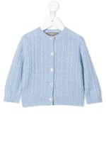 N.PEAL KIDS cardigan en maille torsadée - Bleu - thumbnail