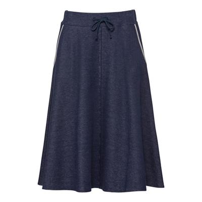 Jersey rok van bio-katoen met steekzakken, jeansblauw 44/46