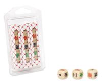 Dal Negro pokerdobbelsteenset 1,8 cm beige 15 stuks