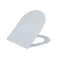 Toiletzitting met Deksel Wiesbaden Vesta Shade Slim met Soft Close Mat Wit - thumbnail