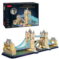 Cubic Fun 3D Puzzel Tower Bridge + LED Verlichting 222 Stukjes - thumbnail