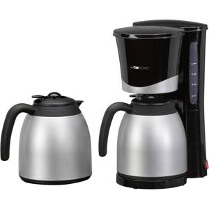 Clatronic KA 3328 Koffiezetapparaat Zwart, Zilver 870 W Capaciteit koppen: 10 Met thermoskan