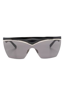 Saint Laurent Eyewear lunettes de soleil SL 614 Mask à monture oversize - Noir