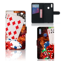 Huawei Y7 (2019) Wallet Case met Pasjes Casino