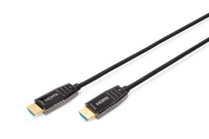 Digitus AK-330126-150-S HDMI-kabel HDMI Aansluitkabel HDMI-A-stekker, HDMI-A-stekker 15.00 m Zwart 8K UHD, Afgeschermd (dubbel)