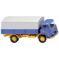 Wiking 0411 02 H0 Vrachtwagen MAN Pritwagen MAN 415 blauw/melongeel - thumbnail