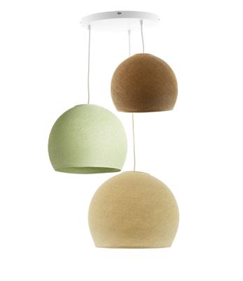 Drievoudige hanglamp - Driekwart Wild Wood
