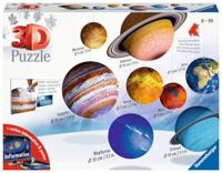 Ravensburger 116683 Puzzel Zonnestelsel 3D: 27/54/72/108 Stukjes, 12+ Mnd, Meerkleurig
