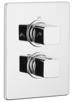 Pure Design Inbouwthermostaat met 2 uitgangen vierkant