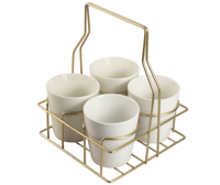 Gusta Bekers in Rek Goud 250 ml - 4 Stuks
