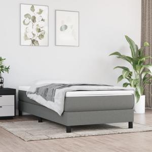 Boxspring met matras stof donkergrijs 100x200 cm SKU: V3144054