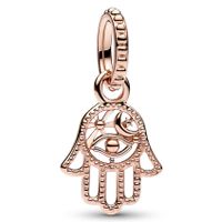 Pandora 789144C00 Hangbedel Protective Hamsa Hand zilver rosekleurig