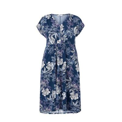 Ellos gebloemde jurk JESSICA donkerblauw/blauw/wit