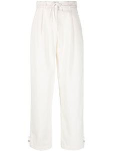 Emporio Armani pantalon fuselé en velours côtelé - Blanc