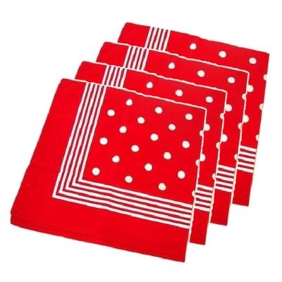 Trendoz Boeren zakdoek - 8x stuks - rood - met stippen - 55 x 55 cm - cowboys - farmers - stof