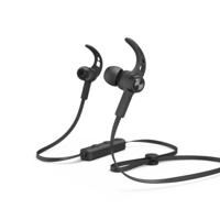 Hama Freedom Run Draadloze hoofdtelefoon, bluetooth in-ear hoofdtelefoon, oorbeugel met microfoon, 6 uur batterijduur, ideaal voor sport, hardlopen, fietsen, fitnessstudio, spraakbesturing, zwart