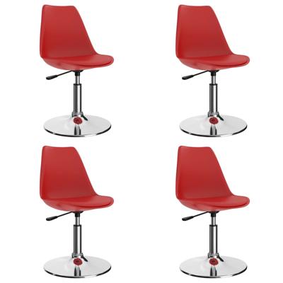 vidaXL Eetkamerstoelen draaibaar 4 st kunstleer rood vidaXL Eetkamerstoelen draaibaar 4 st kunstleer rood