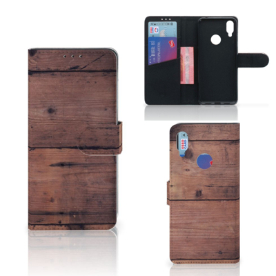 Xiaomi Redmi Note 7 Book Style Case Old Wood