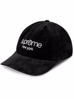 Supreme casquette en velours côtelé - Noir - thumbnail